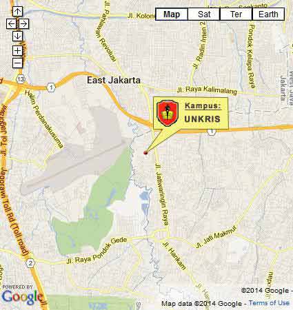 Campus Map & Location MM UNKRIS Jakarta Nomor